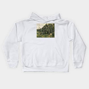 Poplars by Paul Cezanne Kids Hoodie